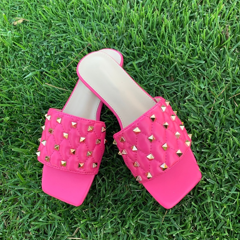 Fuchsia faux leather  Women Sandals